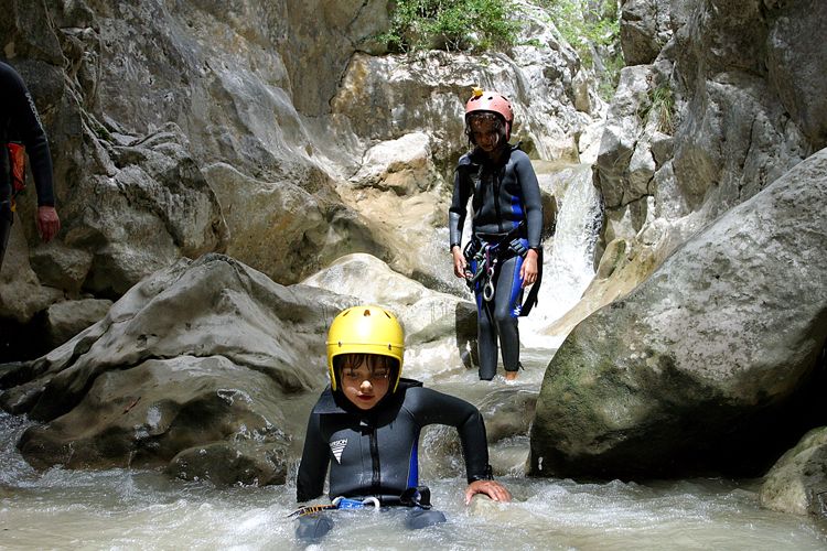 canyon en eaux chaudes à Thuès - Pyrénées Orientales