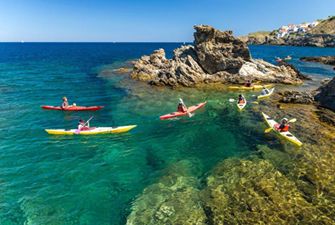 Balade kayak en mer avec un moniteur à Banyuls-sur-Mer