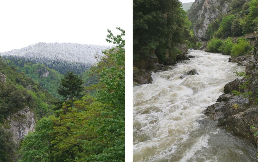 rivière de l'Aude en crue -rafting