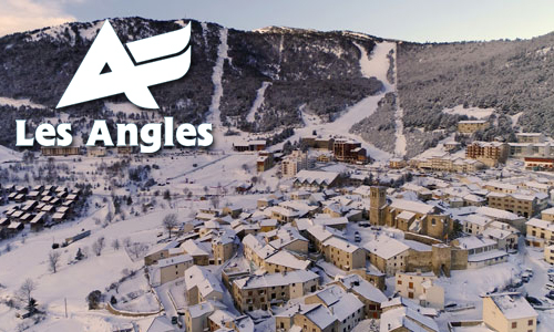 Le village station Les Angles sous la neige