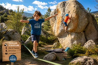 Club enfant à Font-Romeu - 8-12 ans - escalade & slackline
